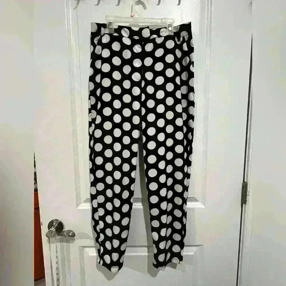 Xhilaration Women's Polka Dot Cropped/Ankle Dress Pants Size 7 - Picture 3 of 12
